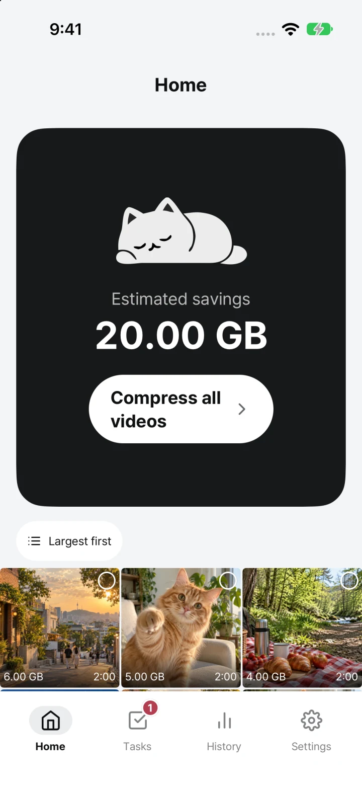 nyanbyte video library and estimated savings
